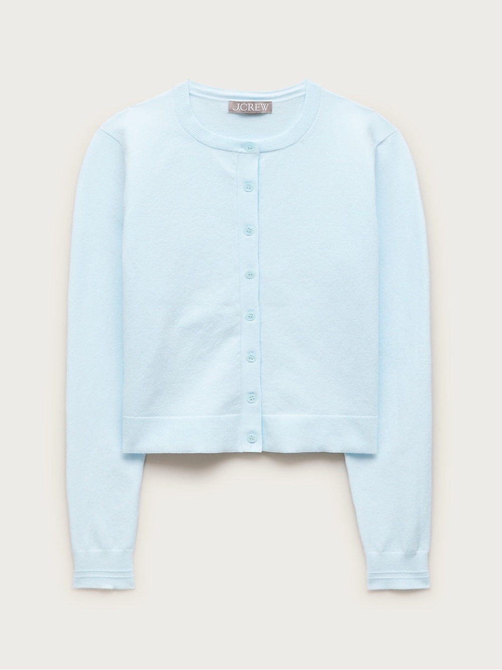 J Crew Jackie Baby Blue XS Button Up Cardigan Soft Cotton Blend Preppy Classic